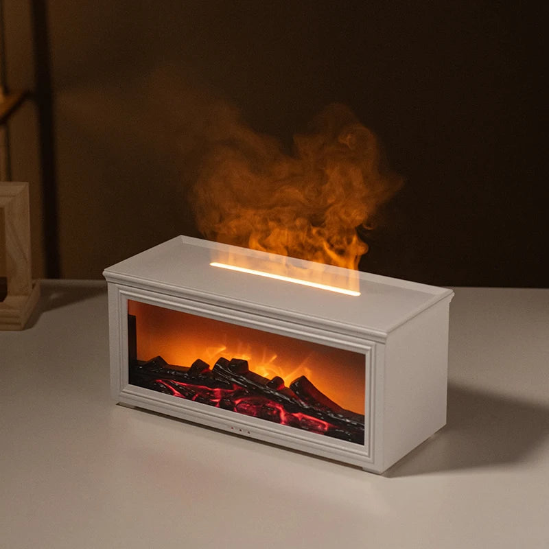 Mini Fireplace Humidifier White