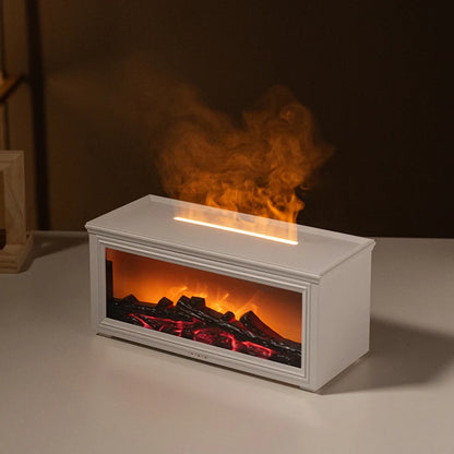 Mini Fireplace Humidifier White