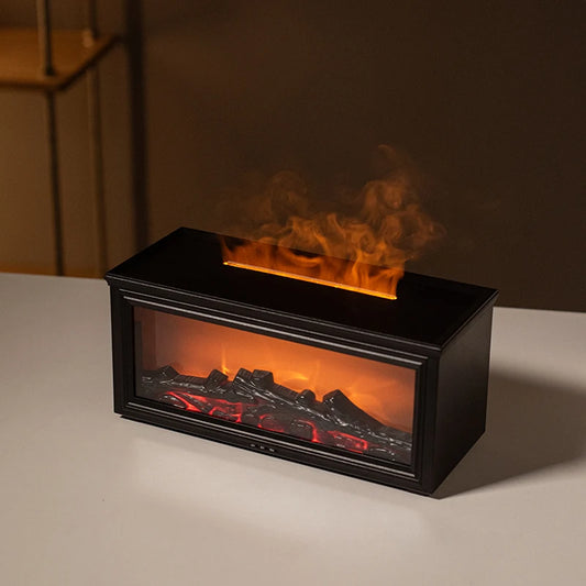 Mini Black Humidifier Fireplace